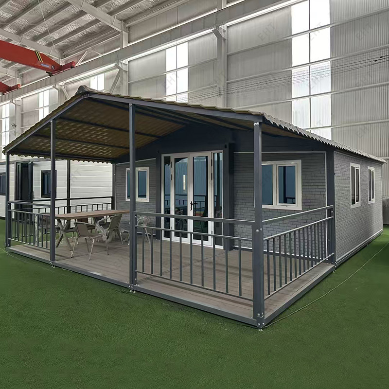 20フィートの二重翼拡張可能なコンテナハウスプレハブ移動式リビングユニット