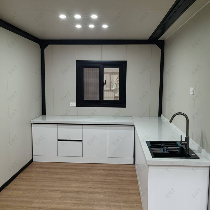 20フィートの二重翼拡張可能なコンテナハウスプレハブ移動式リビングユニット