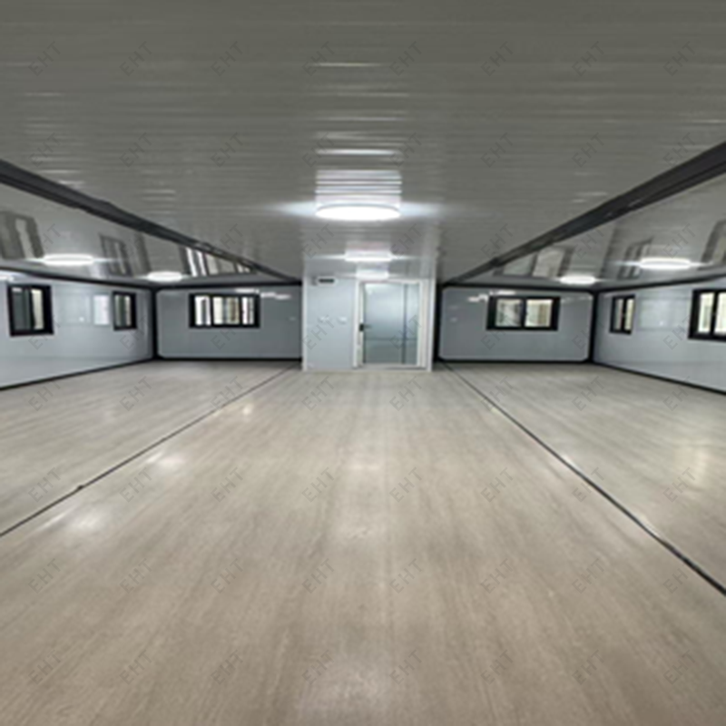 40フィートの二重翼拡張可能なコンテナハウスプレハブモジュラーリビングユニット